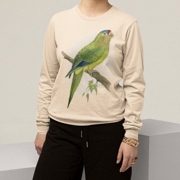 Petz's Conure Vintage Parrot Print Long Sleeve Graphic Tee T-shirt S M L XL - Picture 4 of 6